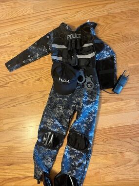 Kids Camo Police Costume Set